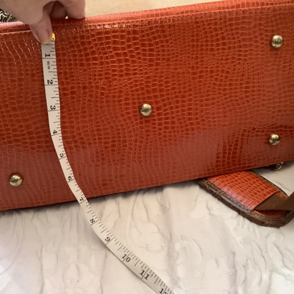 EUC Samantha Brown orange travel satchel carryon crossbody bag - Picture 8 of 14